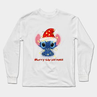 Merry Christmas Stitch Long Sleeve T-Shirt